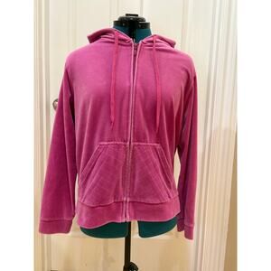 Women's Size XL Hot Pink Velvet Jane Ashley Hoodie